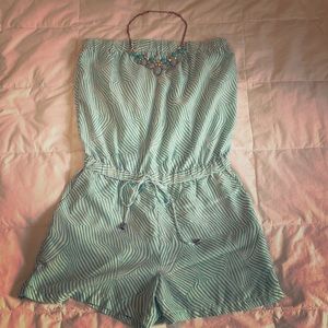 Teal and white romper by Splendid